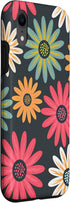 iPhone XR Floral Daisy Flowers Pink Green Orange Grey Pattern AEN021 Case...