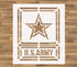 U.S Army Stencil for Painting on Wood, Fabric, Walls, Airbrush + More | Reusable 8.7 x 7.4 inch Mylar Template (US Army Military Logo)...