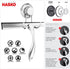 Bathroom Shower Squeegee Chrome Plated Stainless Steel with Matching Suction Cup Hook Holder, 3M Adhesive Mounting Disc, 3M Hook,1 Replacement Rub...