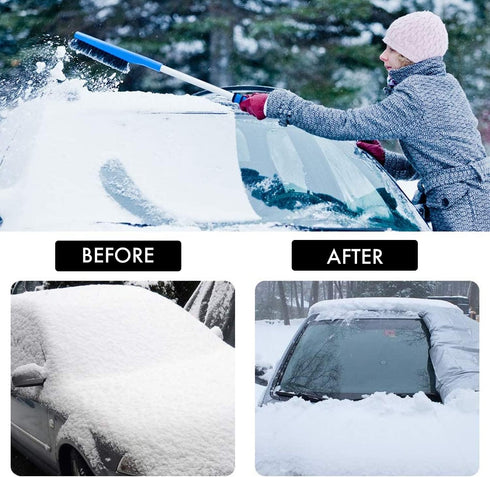 Car Windscreen Cover Reversible All Seasons Car Screen Cover Winter & Summer - Protects Windshield from Frost, Snow, Ice & UV Rays...