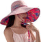 HUAMULAN Women Summer Sun Hat Wide Brim Wired Edge Floral Beach Bucket Hats Reversible Foldable Travel UV Protection Lady Hat...