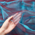 BENECREAT 3.28 Yards Two Tone Lightweight Sheer Organza Fabric, 59 Inch Iridescent Holographic Gauze Fabric Sheer for Wedding Dress, Fashion, Craf...