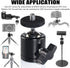 EXMAX Mini Ball Head 360 Degree Aluminum Alloy Body Rotating Swivel Mini Tripod Ball Head with 3/8" to 1/4" Screw Adapter for DSLR Camera Camcorde...