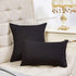 Anickal Set of 2 Black Pillow Covers Rustic Linen Decorative Square Throw Pillow Covers 20x20 Inch for Sofa Couch Decoration...