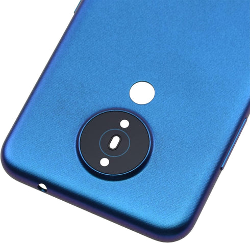 Blue Plastic Back Panel Cover Replacement for Nokia 1.4 with Volume Button Power Button Rear Camera Frame Rear Camera's Lens and Installation Inst...