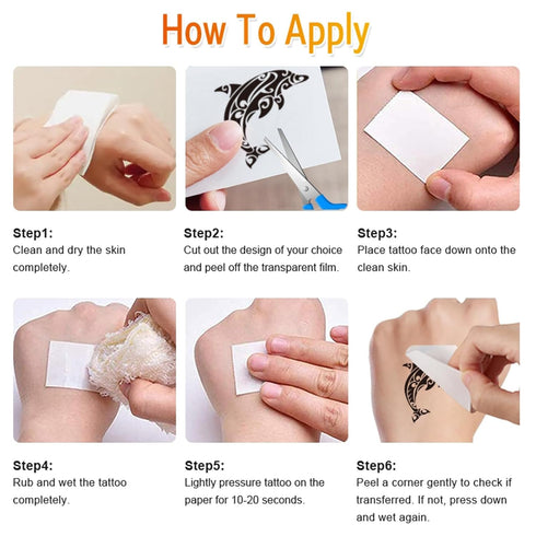 12 Sheets Temporary Tattoos for Men Adults, Maori Stingray Shark Whale Hippocampus Polynesian Tribal Hawaiian Fake Tattoo for Neck Arm Hands Leg...