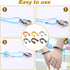 600 Pcs Brass Wire Guardian U-Shape Cable Protector Brass Wire Protector for Earring Bracelet Necklace Pendant DIY Jewelry Making Supplies, 6 Colo...