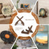 Plate Stand, 4.5 Inch Bowl Stands for Display, Wooden Easel Frame Holder, Display Stand for Large Deep Bowls Platters and Dishes, 4.5" H x 6" W x ...