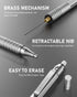 Nicpro 0.7 Metal Mechanical Pencil Set with Case, 3PCS MP1000 0.7mm Artist Lead Pencil With 8 Tube HB Refills, 3 Erasers, 9 Eraser Refill For Arch...