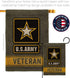 Breeze Decor US Army Veteran Garden Flag Armed Forces Rangers United State American Military Retire Official House Banner Small Yard Gift Double-S...