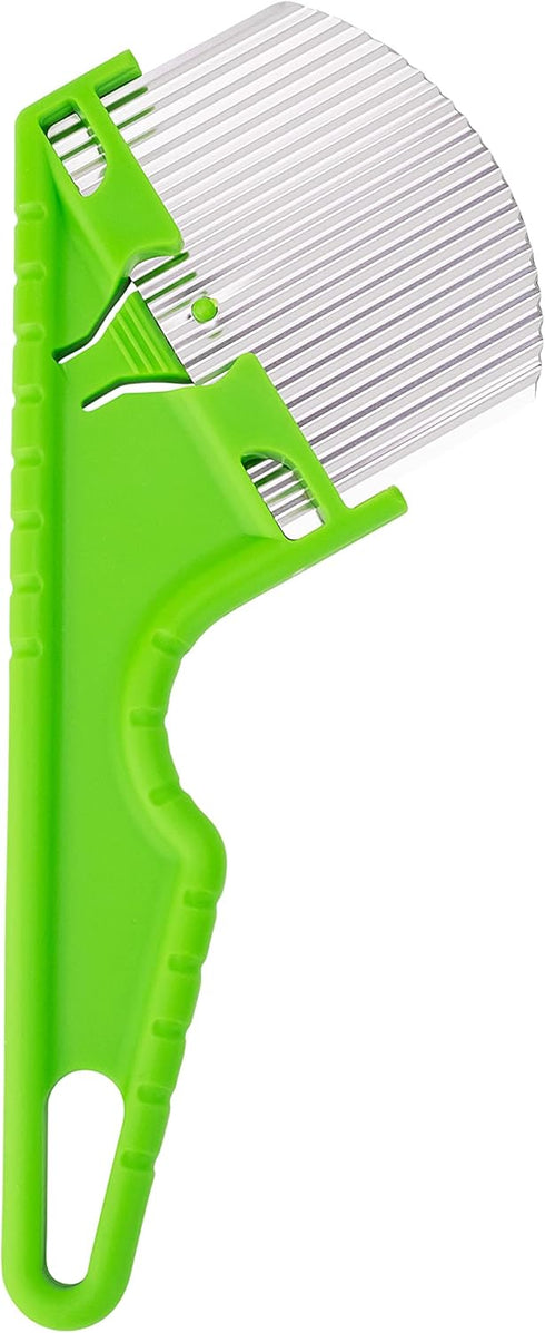 Nisaku NJP2510 Zassou Burush Sidewalk Crack Weeder, Japanese 3 Curved Blade, 8-Inch Ergonomic, Stainless Steel/Green Plastic Handle...