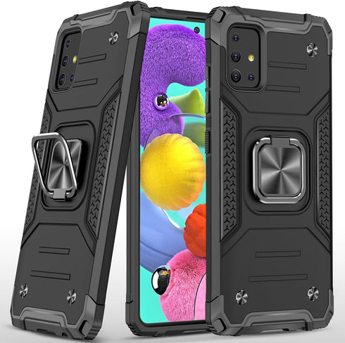 for Samsung Galaxy A51 Case Military Grade Built-in Kickstand Case Holder Armor Heavy Duty Shockproof Cover Protective for Galaxy A51 Phone Case (...