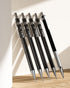 Nicpro Black Art Mechanical Pencil Set in Case, Metal Drafting Pencils 0.3, 0.5, 0.7, 0.9 & 2mm Graphite Lead Holders (2H HB 2B 4B Colored Lead) f...