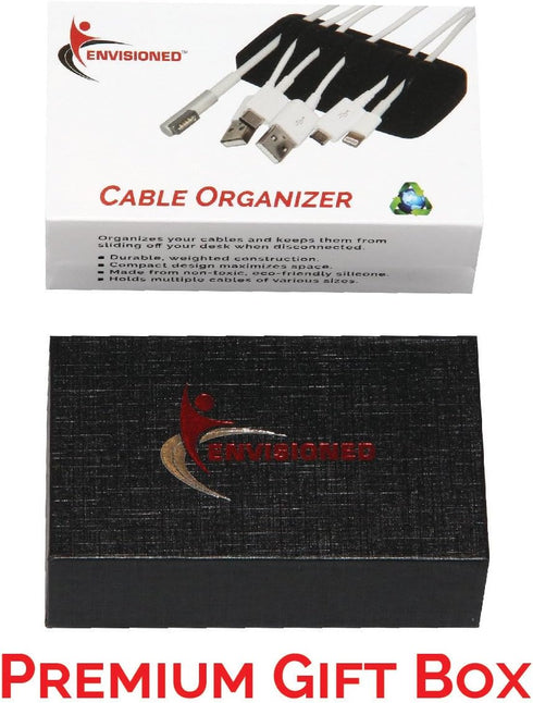 Heaviest Cable Organizer on The Market! Compact and Weighted Desktop Cord Holder and Cable Organizer, Eco-Friendly Silicone, No Bad Smell, Bundled...