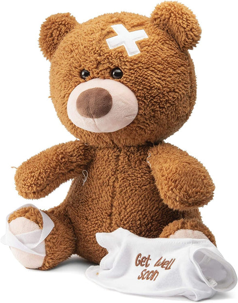 PREXTEX 12-Inch Get Well Soon Plush Bear - Soft Stuffed Teddy Bear - Get Well Soon Gifts for Kids Stuffed Animals - Get Well Soon Stuffed Toy - Ge...