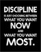 Posterizer 1 pcs-Discipline is Choosing What You Want The Most-Motivational & Inspirational Art- Decor for Home & Office- unframed wall art...