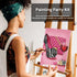 VOCHIC Canvas Painting Kit Pre Drawn Canvas for Painting for Adults Party Kit Paint and Sip Party Supplies 8x10 Canvas to Paint Girl High Heel Gla...