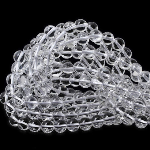 45PCS 8mm Natural Clear White Crystal Quartz Round Loose Beads Crystal Energy Stone for Jewelry Making 1 Strand 15"...