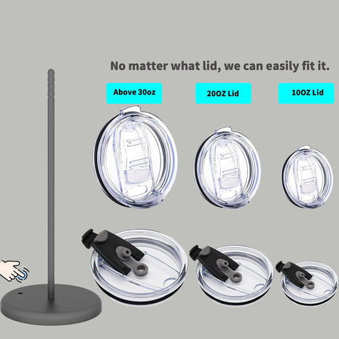 Tumbler Lid Organizer, Cup Lid Organizer for YETI &Stanley- Lid Organizer for Up to 10 Lids, Kitchen Cabinets, Fit the middle and sides (20CM)...