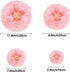 Gejoy 12 Pieces Pink Paper Flowers Tissue Pom Poms Giant Tissue Paper Chrysanth Fiesta Flowers DIY Crafting for Wedding Backdrop Bridal Baby Showe...