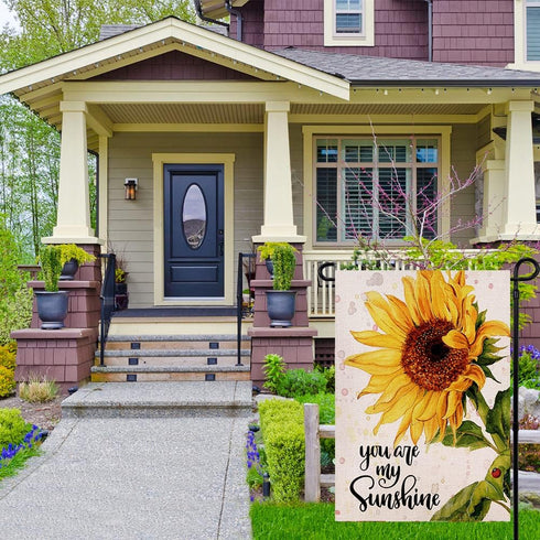 You are My Sunshine Sunflower Garden Flag 12.5 x 18 Inch Vertical Double Sided, Spring Summer Seasonal Yard Outdoor Decoration...