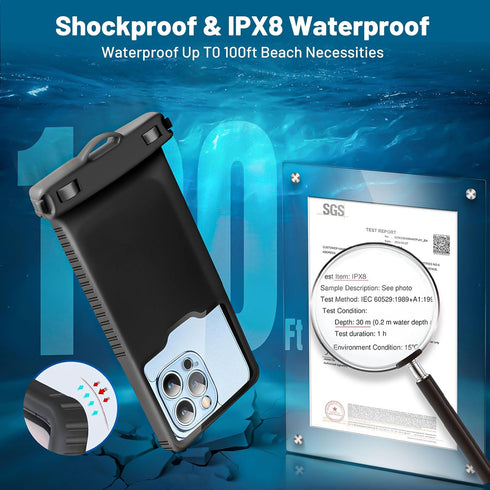 Niveaya Waterproof Phone Pouch, Waterproof Phone Case Compatible for iPhone 15 14 13 12 Pro Max Up to 7", IPX8 Cellphone Kayak Accessories, Travel...