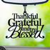 Handmade Thankful Grateful Blessed Car Mirror Hanging Decor,Thankful Black Metal Iron Decor Blessed Signs for Car Decor,Gift for Blessed...