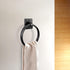 Monarch Abode 19131 Round Towel Ring Holder - Hand Hammered Wall Mount Bathroom & Kitchen Storage - Metal Towel Hanger - 7 Inch Matte Black - Rust...