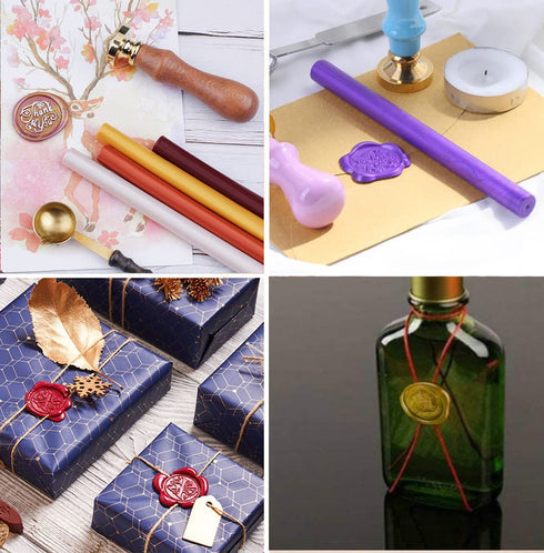 12 Pieces Glue Gun Sealing Wax Sticks for Wax Seal Stamp, PORXFLY Seal Wax Sticks Great for Cards Envelopes, Gift Wrapping,Wedding Invitations (Re...