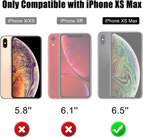 Beasyjoy for iPhone Xs Max Case Waterproof Metal Heavy Duty Strong Durable Cover Built-in Screen Full Body Protective Shockproof Tough Rugged Hybr...