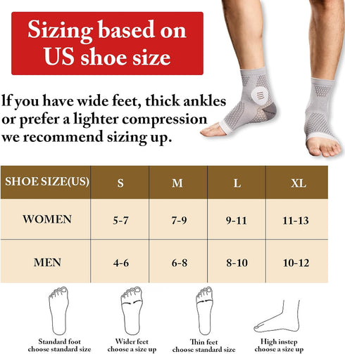 2Pairs Neuropathy Socks for Men and Women - Soothe Relief Socks for Neuropathy Pain Women - Plantar Fasciitis Socks - Anti Fatigue Compression Foo...