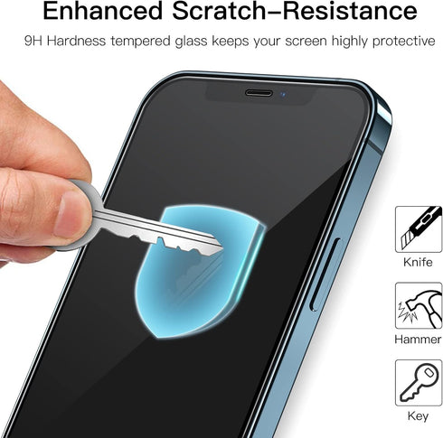 JETech Full Coverage Screen Protector for iPhone 12/12 Pro 6.1-Inch, Black Edge Tempered Glass Film with Easy Installation Tool, Case-Friendly, HD...