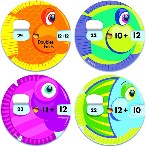 Carson Dellosa EZ-Spin Addition Math Manipulative, 18 Piece Bulletin Board Cutouts, Addition Bulletin Board and White Board Decorations, Math Clas...