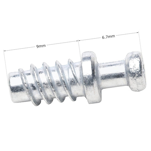 20 Pack Screw-in Dowel Furniture Connector, Zinc, 11/32" (9mm) Length for 3/16" (5mm) Hole, R014Z...