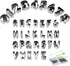 Alphabet & Number Cookie Cutters Sets of 35 Pieces Mold Tools for Fondant Biscuit, Cake, Fruit, Vegetables, or Dough Stainless Steel...