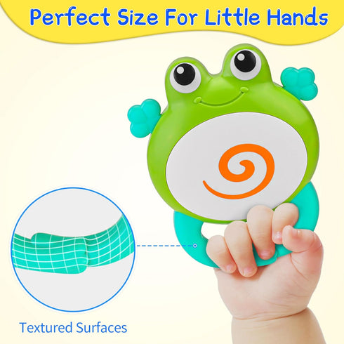 Baby Rattles Toys Ages 6+ Months - Baby Toys 5 Pcs Newborn Toys Baby Rattles with Storage Box Infant Toys for 6 Months + Sensory Boys Girls Shower...