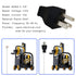 3 Prong NEMA 5-15P Power Adapter Replacement Plug, Straight Blade Connector for Extension Cord,3-Pin 15A 125V Male Rewirable Plug (Plug 2Pcs,Black...