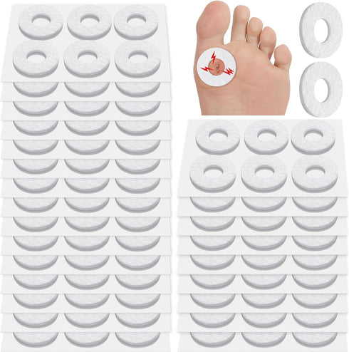 Nuanchu 150 Pcs Callus Cushions Callus Pads for Bottom of Foot Round Corn Cushions Pads for Feet Soft Adhesive Felt Corn Pads for Ball and Side of...