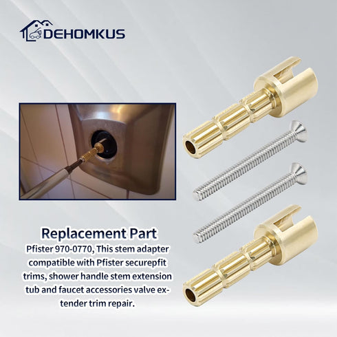 2Pcs Stem Adapter Replacement for 970-0770 Plumbing Equipment - Compatible with Pfister Bath Faucet - Shower Handle Stem Extension Tub and Faucet ...