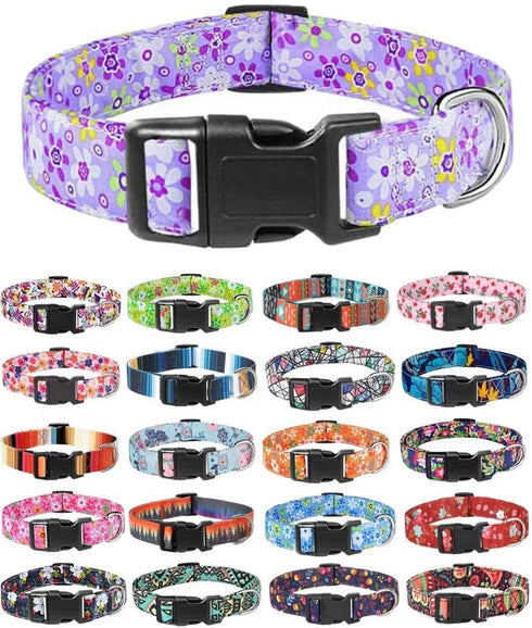 Moonpet Dog Collars for Puppy X-small Small Medium Large Dogs - Unisex Cute Design Boys Girls Dog Pet Collar Soft Adjustable Bohemia Fancy Floral ...