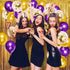 Purple Balloon Garland Arch Kit, 121 PCS Purple and Gold Party Decorations for Birthday, Graduation, Wedding, Anniversary...