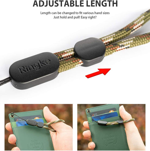 Ringke Lanyard Finger Strap, Durable Parachute Cord Phone Strap for Women and Men, Adjustable Strap for Phone, Camera, Game Console, Key - 4 Pack...