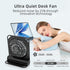 AMKEN Small Table Fans - 2000mAh USB Fan Desk Fan 4 Speeds Adjustable - 200° Tilt Folding Quiet Operation for Office Bedroom Home Desktop Camping...