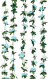 Miracliy 5Pcs 41FT Blue and White Flower Garland Artificial Rose Arch Vines Fake Spring Floral Garland for Flower Wall Backdrop Wedding Mothers Da...