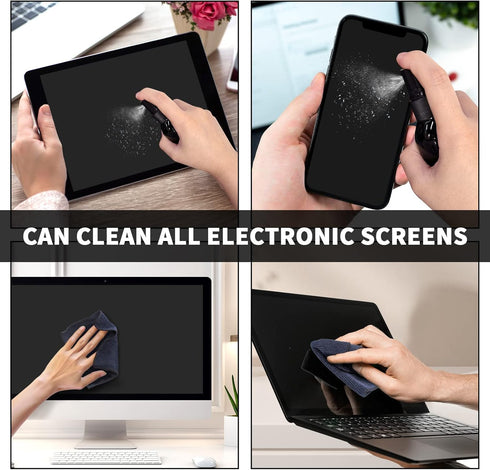 Car Screen Cleaner, Car Touch Screen Cleaner, Car Screen Cleaner Tool - Screen Cleaner Spray and Wipe Brush for Tesla Cleaner and All Screens, EV ...