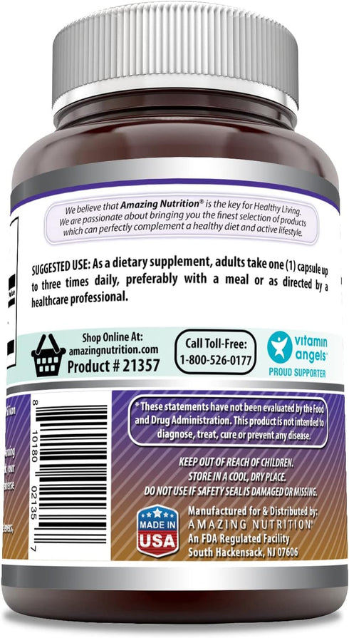Amazing Formulas L-Arginine Supplement | 500 Mg Per Serving | 250 Capsules | Amino Acid Supplement for Men & Women | Non-GMO | Gluten Free | Made ...
