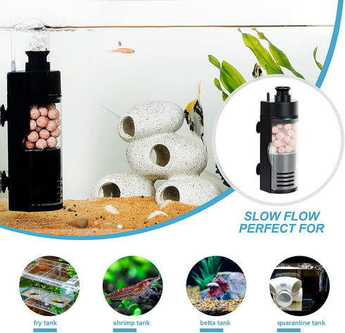 hygger Small Aquarium Bio Sponge Filter Mini Fish Tank Filter for Breeding Fry Betta Shrimp Tank 2-5 Gallon (Small)...