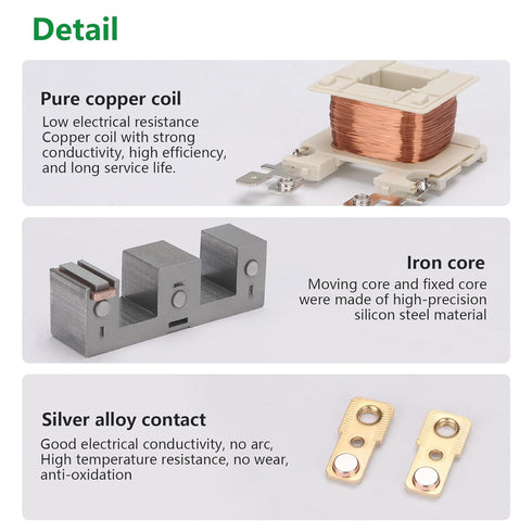 HVAC Contactor,120VAC Control compressor and Fan Motor,Safe and Reliable,Efficient and Energy-saving,Long Service Life (3Pole_30Amp)...