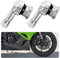 2 PCS Motorcycle Tire Valve Stems, 90 Degree Aluminum 11.3mm/10mm Rim Wheel Tubeless Angle Air Stem with Rubber Seals, Compatible with Most Motorc...