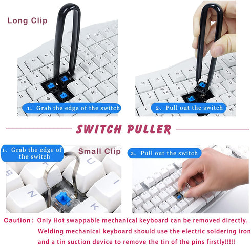 Keycap and Switch Puller Key Cap Remover Tool Keycaps Removal Tool Keyboard Cleaning kit for Hot swappable Mechanical Keyboard...